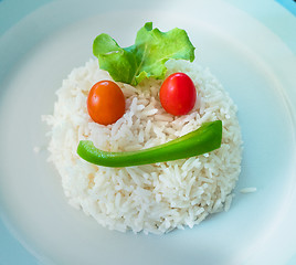 Image showing Rice shaped as a face