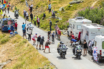 Image showing The Cyclists Quintana and Valverde -Tour de France 2015