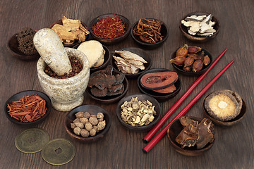 Image showing Chinese Apothecary Herbs