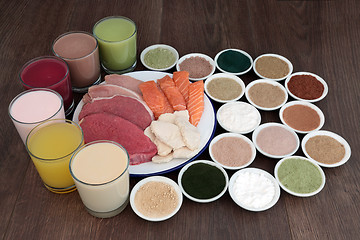 Image showing Food and Drinks for Body Builders