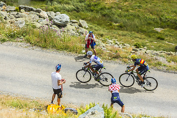 Image showing The Cyclists Quintana and Valverde -Tour de France 2015