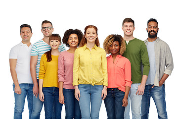 Image showing international group of happy smiling people