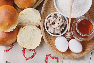 Image showing homemade hamburger buns