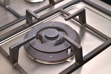 Image showing Close up image of the gas stove