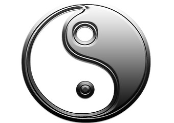 Image showing Ying & Yang metal