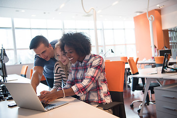 Image showing Multiethnic startup business team