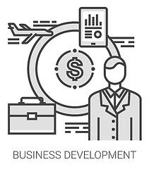 Image showing Business development line infographic.