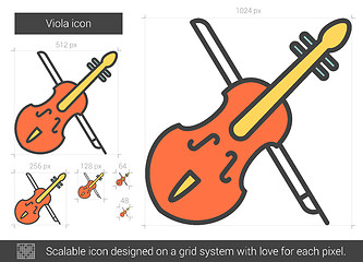 Image showing Viola line icon.