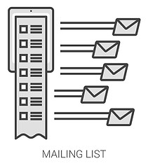 Image showing Mailing list line infographic.