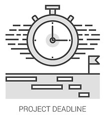 Image showing Project deadline line infographic.