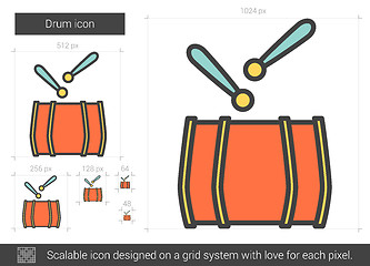 Image showing Drum line icon.