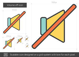 Image showing Volume off line icon.