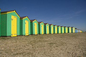 Image showing Beach huts