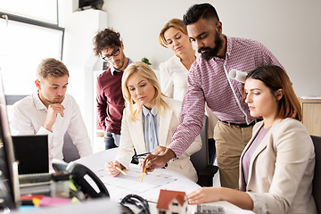 Image showing business team discussing house project at office