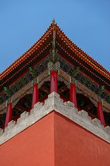 Image showing Traditional Chinese building under blue sky