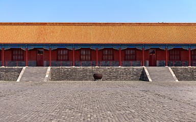 Image showing Traditional Chinese building under blue sky