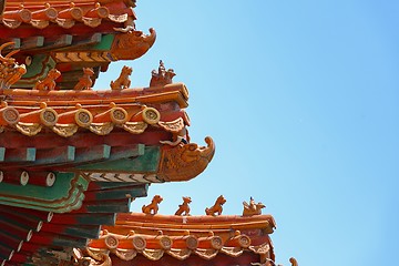 Image showing Classical Chinese tile on the roof