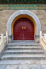 Image showing Chinese doorway at the Temple of Heaven