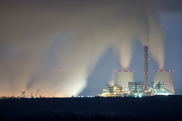 Image showing Modern Powerplant producing heat