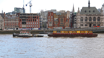 Image showing Tug with Barge