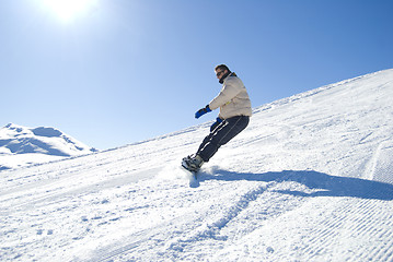 Image showing Snowboarding stock photo