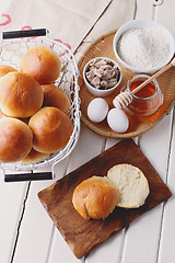 Image showing homemade hamburger buns