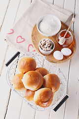 Image showing homemade hamburger buns