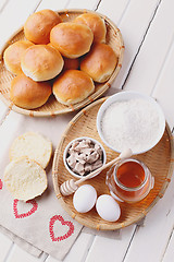 Image showing homemade hamburger buns