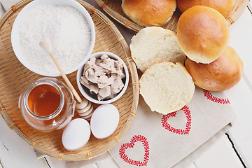 Image showing homemade hamburger buns