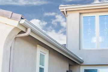 Image showing House with New Seamless Aluminum Rain Gutters.