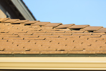 Image showing Roof of House with Concrete Tiles.