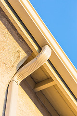 Image showing House with New Seamless Aluminum Rain Gutters.