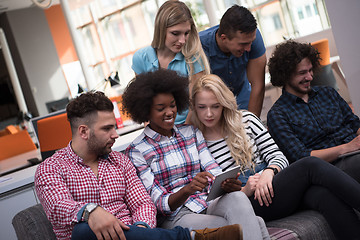 Image showing Multiethnic startup business team on meeting