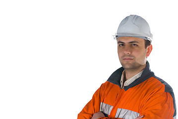 Image showing Miner isolated on white with copy space