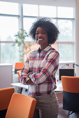 Image showing Portrait of a young black  casual business woman