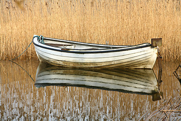 Image showing View on a beautiful  lake in scandinavia in denmark 