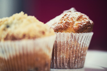 Image showing different muffins with apples