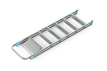 Image showing Folded aluminum ladder