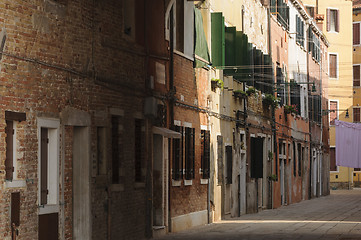 Image showing Narrow street in Venice, Veneto, Italy, Europe