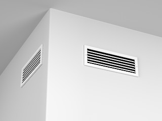 Image showing Air vents on the wall 