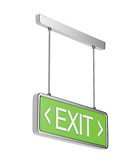 Image showing Exit sign on white background 