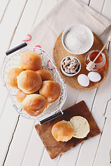 Image showing homemade hamburger buns