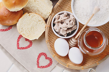 Image showing homemade hamburger buns