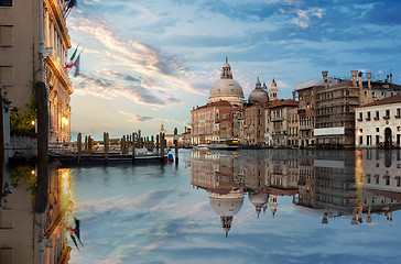 Image showing Basilica at sunset