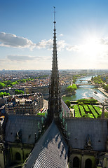 Image showing Spire of Notre Dame