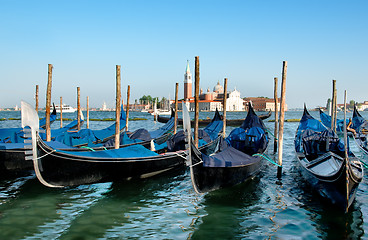 Image showing Gondolas in Grand Canal