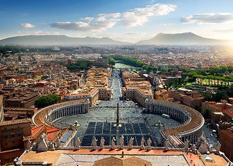 Image showing Aerial view on Vatican