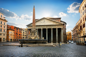 Image showing Pantheon on piazza