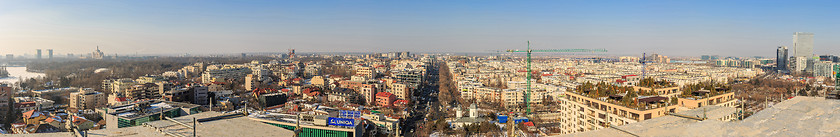 Image showing Bucharest Aviatiei district 17 february 2017 - aerial panorama