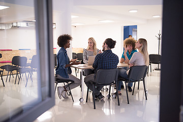 Image showing Multiethnic startup business team on meeting